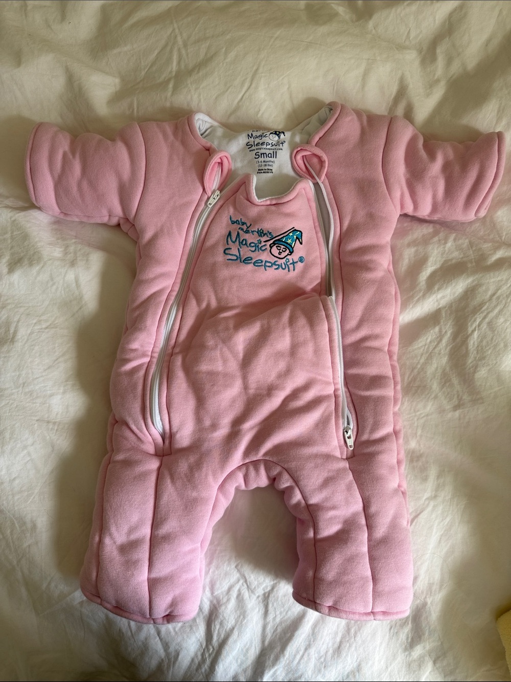 Baby Magic Sleepsuit Pink Convertible Sleep Sack - Small